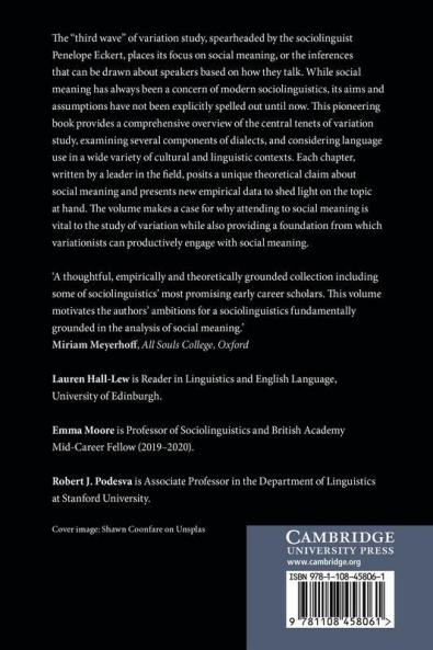 Social Meaning and Linguistic Variation