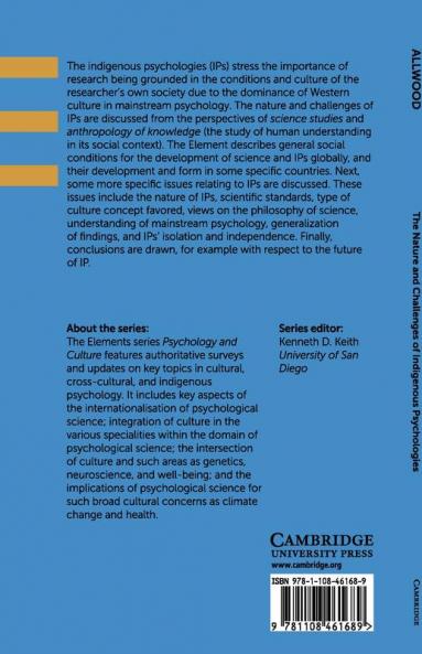 The Nature and Challenges of Indigenous Psychologies