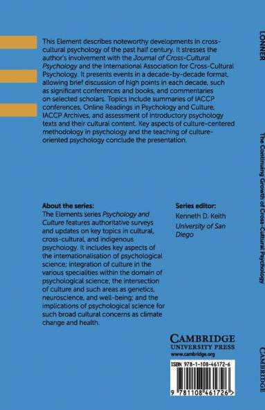 The Continuing Growth of Cross-Cultural Psychology
