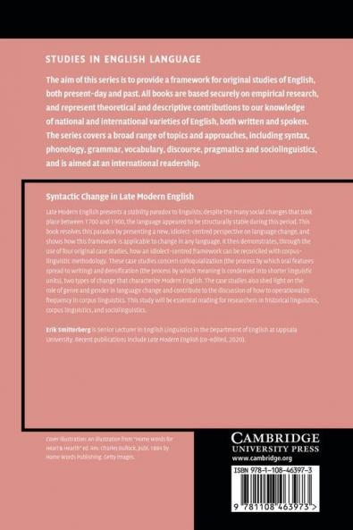 Syntactic Change in Late Modern English