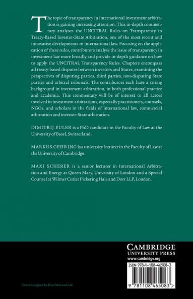 Transparency in International Investment Arbitration