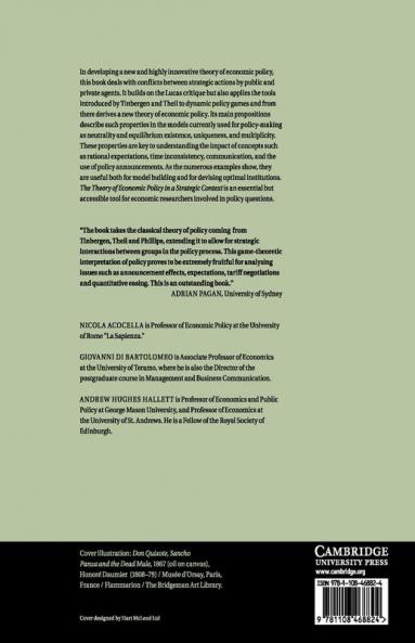 The Theory of Economic Policy in a Strategic Context