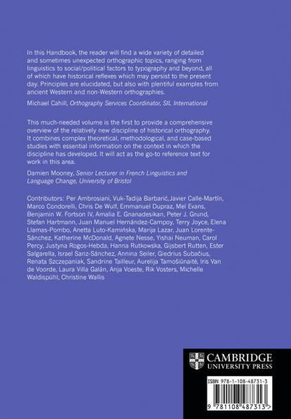 The Cambridge Handbook of Historical Orthography