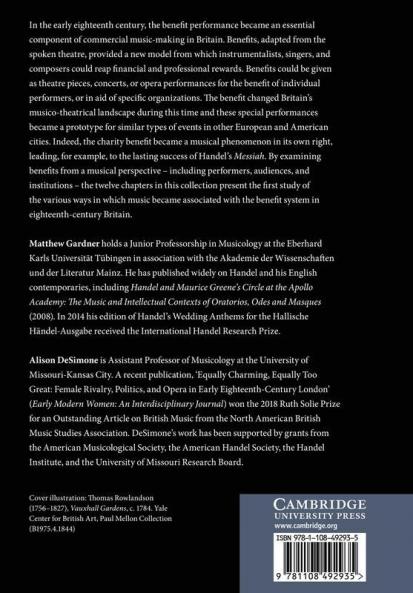 Music and the Benefit Performance in Eighteenth-Century Britain