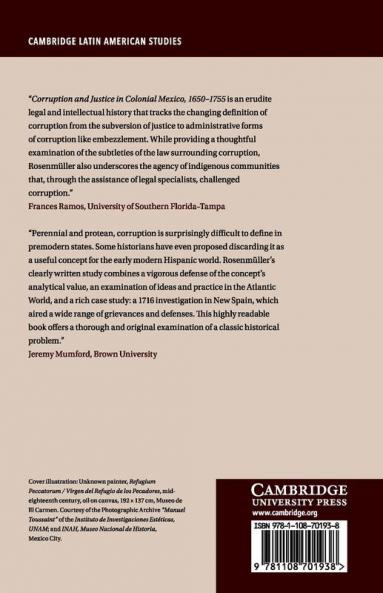 Corruption and Justice in Colonial Mexico 1650-1755