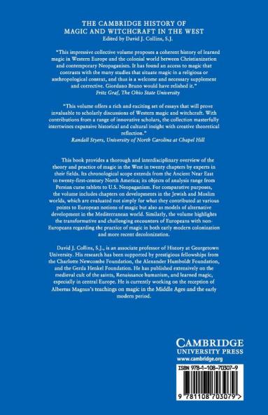 The Cambridge History of Magic and Witchcraft in the             West
