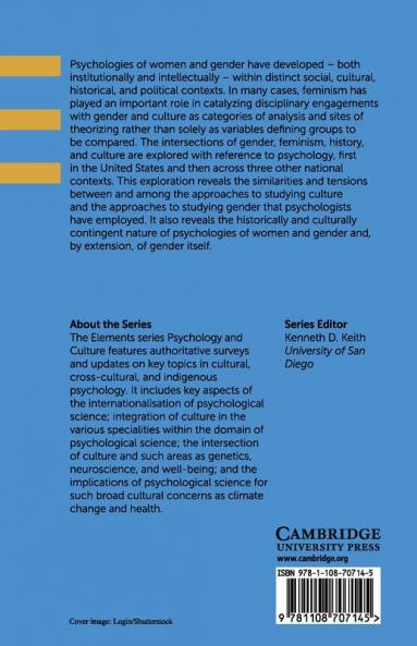 Psychology at the Intersections of Gender Feminism History and Culture