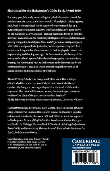 Nostalgia in Print and Performance 1510--1613