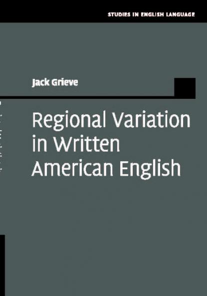 Regional Variation in Written American English