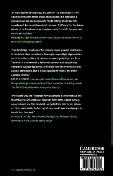 The Cambridge Handbook of Surveillance Law