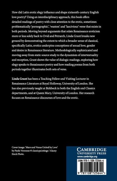Latin Erotic Elegy and the Shaping of Sixteenth-Century English Love Poetry