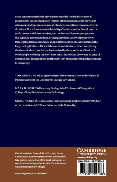 Constitutions in Times of Financial Crisis