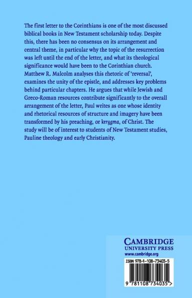 Paul and the Rhetoric of Reversal in 1 Corinthians