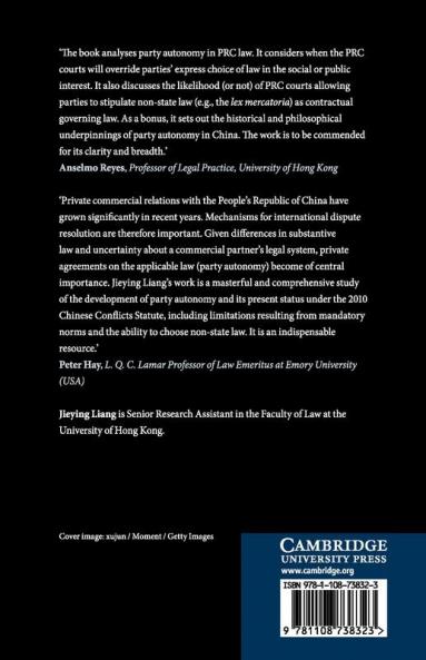 Party Autonomy in Contractual Choice of Law in China