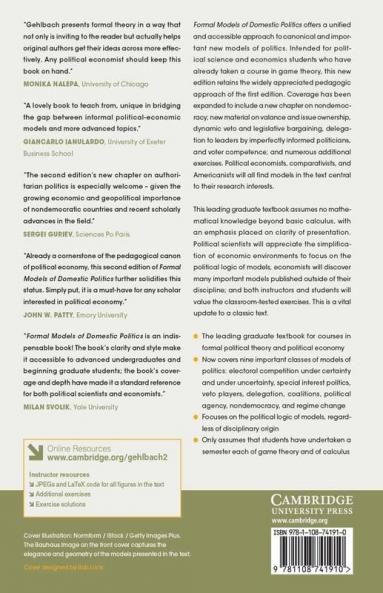 Formal Models of Domestic Politics