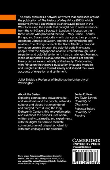 Mary Prince Slavery and Print Culture in the Anglophone Atlantic World