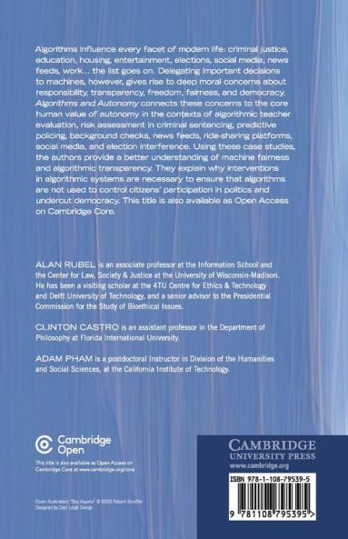 Algorithms and Autonomy