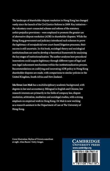 Alternative Dispute Resolution of Shareholder Disputes in Hong Kong