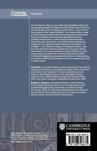 The New Cambridge Companion to Biblical Interpretation