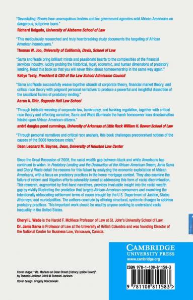 Predatory Lending and the Destruction of the African-American Dream