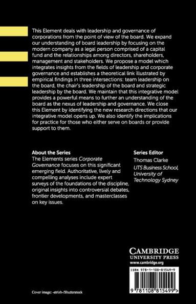 Corporate Governance and Leadership