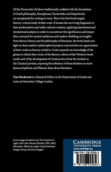 Poetry and Poetics in the Presocratic Philosophers