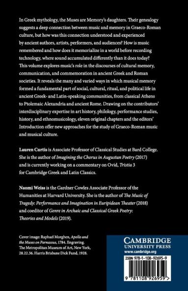 Music and Memory in the Ancient Greek and Roman Worlds