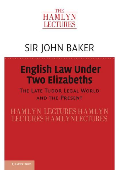 English Law Under Two Elizabeths
