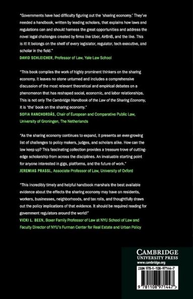 The Cambridge Handbook of the Law of the Sharing Economy