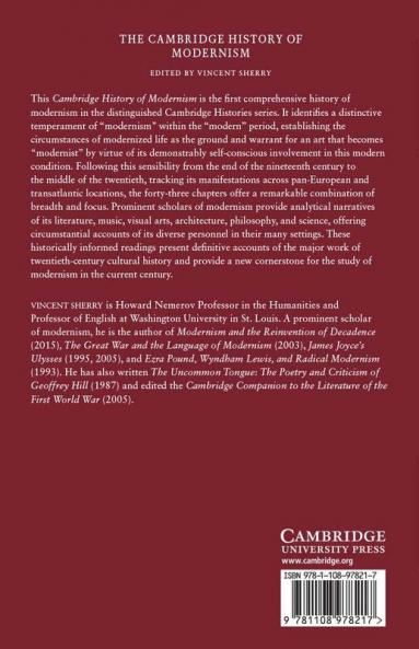 The Cambridge History of Modernism