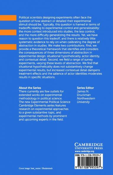 Abstraction in Experimental Design