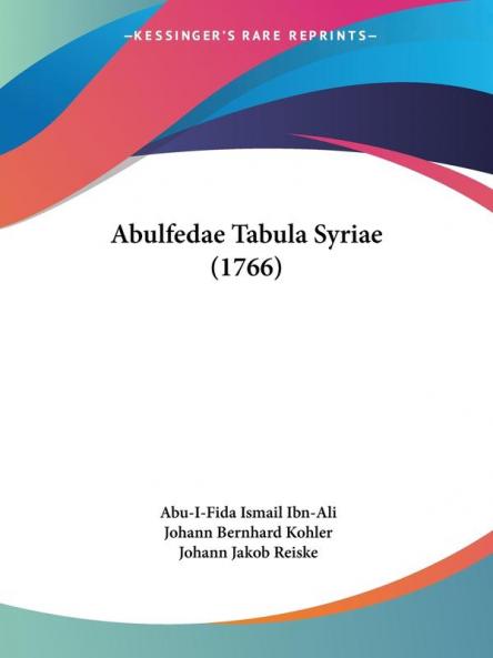 Abulfedae Tabula Syriae (1766)