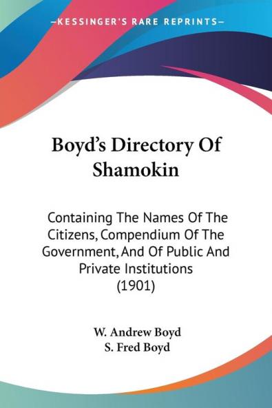 Boyd's Directory Of Shamokin