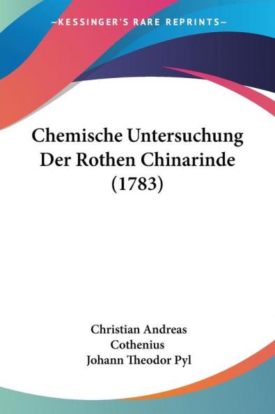 Das Buch ""Chemische Untersuchung Der Rothen Chinarinde"" wurde im Jahr 1783 von Christian Andreas Cothenius ver������ffentlicht. Es besch�����ftigt sich mit der chemischen Analyse der roten Chinarinde, die aus der Rinde des Chinarindenbaums gewonnen wird und in der Medizin verwendet wird. Das Buch enth�����lt eine detaillierte Beschreibung der chemischen Zusammensetzung der roten Chinarinde und ihrer Wirkstoffe sowie eine Analyse der verschiedenen Methoden zur Gewinnung und Verarbeitung der Rinde. Cothenius beschreibt auch die Verwendung der roten Chinarinde in der Medizin und ihre therapeutischen Wirkungen. Das Buch ist ein wichtiges Werk f�����r die Geschichte der Pharmazie und der Medizin und zeigt die Fortschritte in der chemischen Analyse von pflanzlichen Arzneimitteln im 18. Jahrhundert.This Book Is In German.This scarce antiquarian book is a facsimile reprint of the old original and may contain some imperfections such as library marks and notations. Because we believe this work is culturally important, we have made it available as part of our commitment for protecting, preserving, and promoting the world's literature in affordable, high quality, modern editions, that are true to their original work.