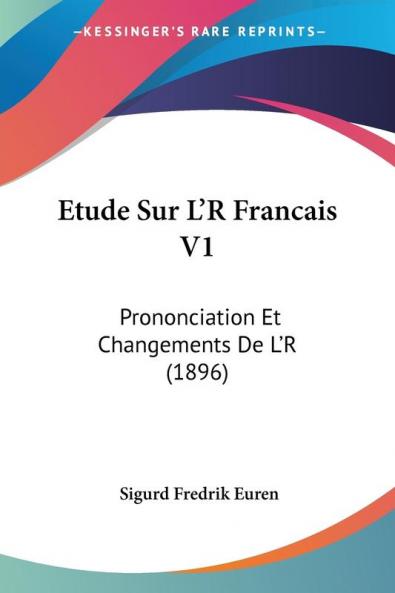 Etude Sur L'R Francais V1