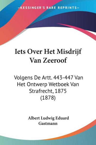 Iets Over Het Misdrijf Van Zeeroof