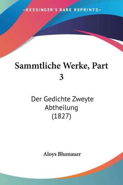 Sammtliche Werke Part 3