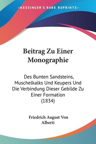Beitrag Zu Einer Monographie