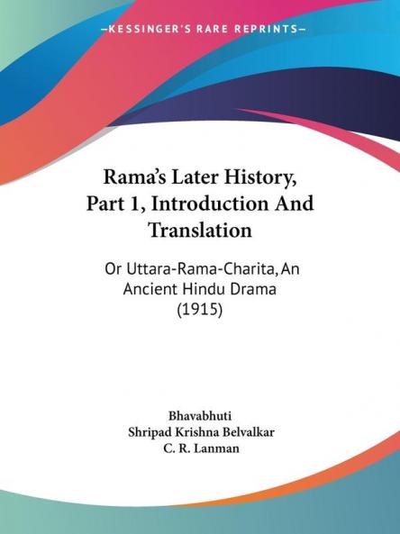 Rama's Later History Part 1 Introduction And Translation