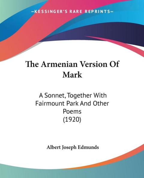 The Armenian Version Of Mark