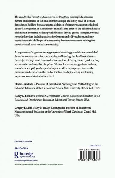 Handbook of Formative Assessment in the Disciplines