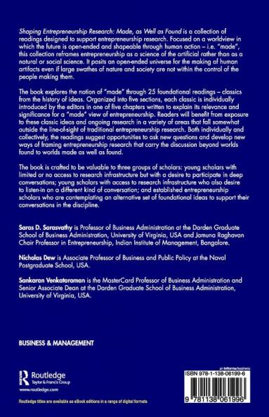 Shaping Entrepreneurship Research