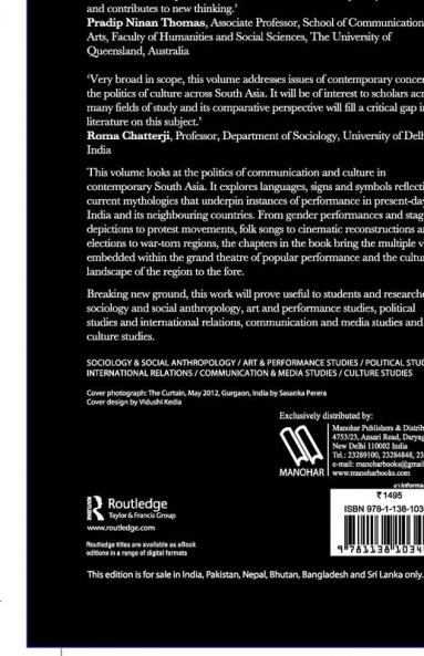 Culture and Politics in South Asia