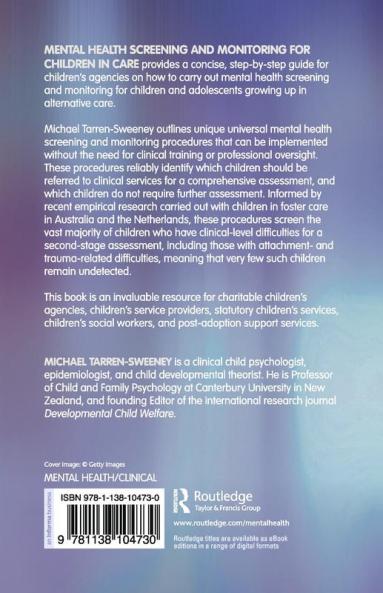Mental Health Screening and Monitoring for Children in Care