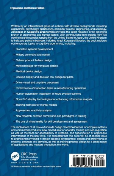 Advances in Cognitive Ergonomics