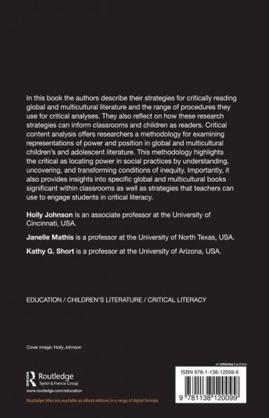 Critical Content Analysis of Children's and Young Adult Literature