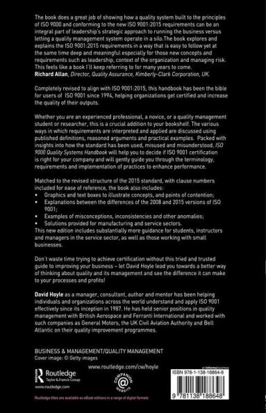 ISO 9000 Quality Systems Handbook-updated for the ISO 9001