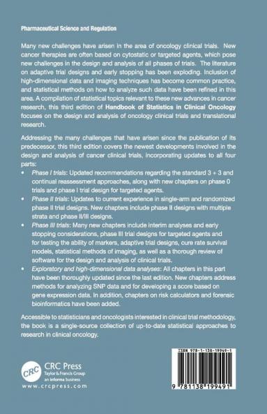 Handbook of Statistics in Clinical Oncology