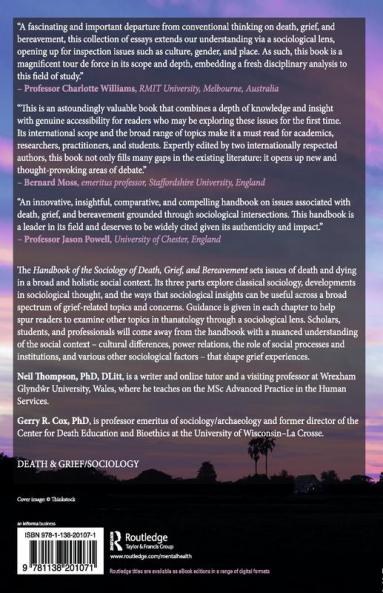 Handbook of the Sociology of Death Grief and Bereavement