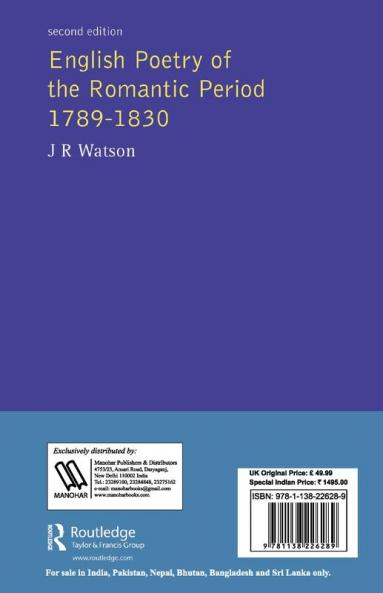 English Poetry of the Romantic Period 1789-1830